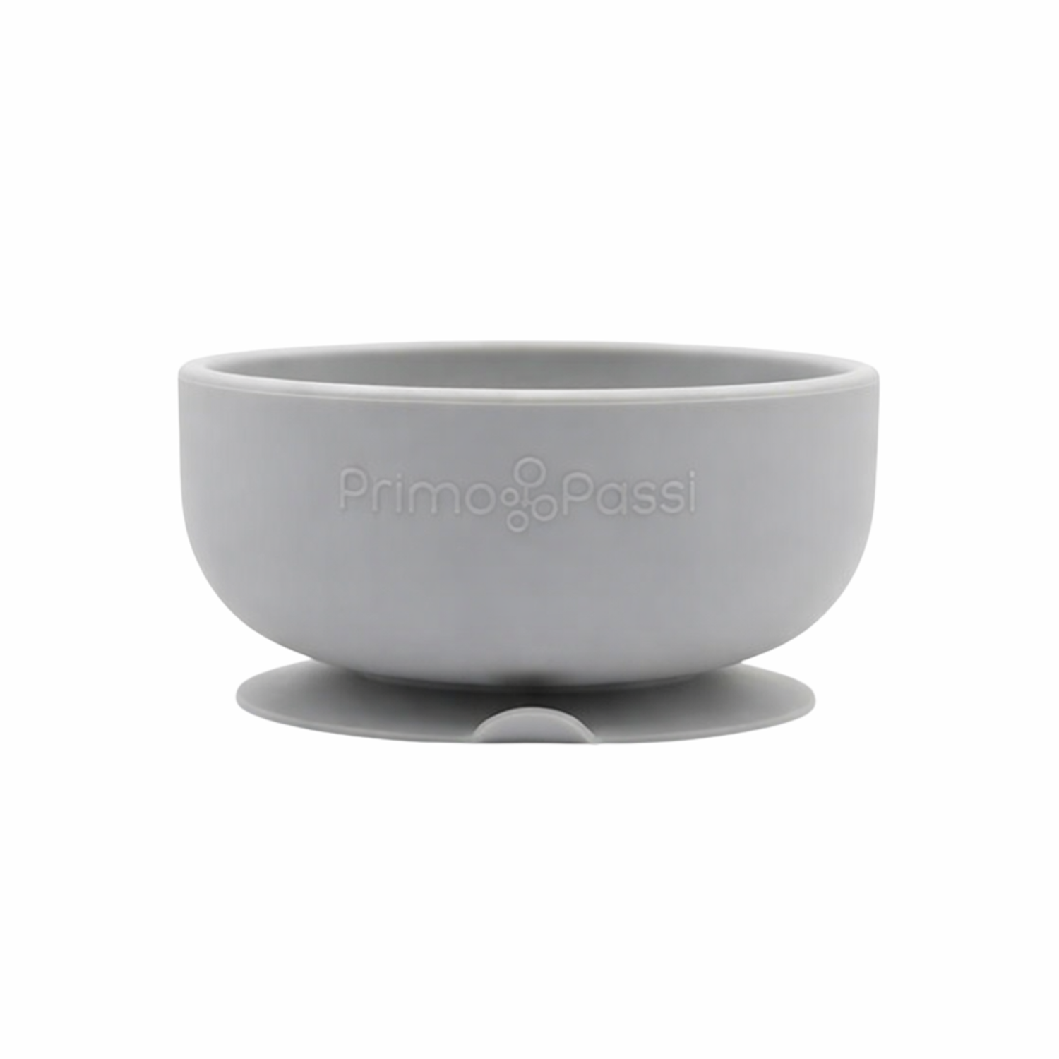 Gray suction bowl on a white background