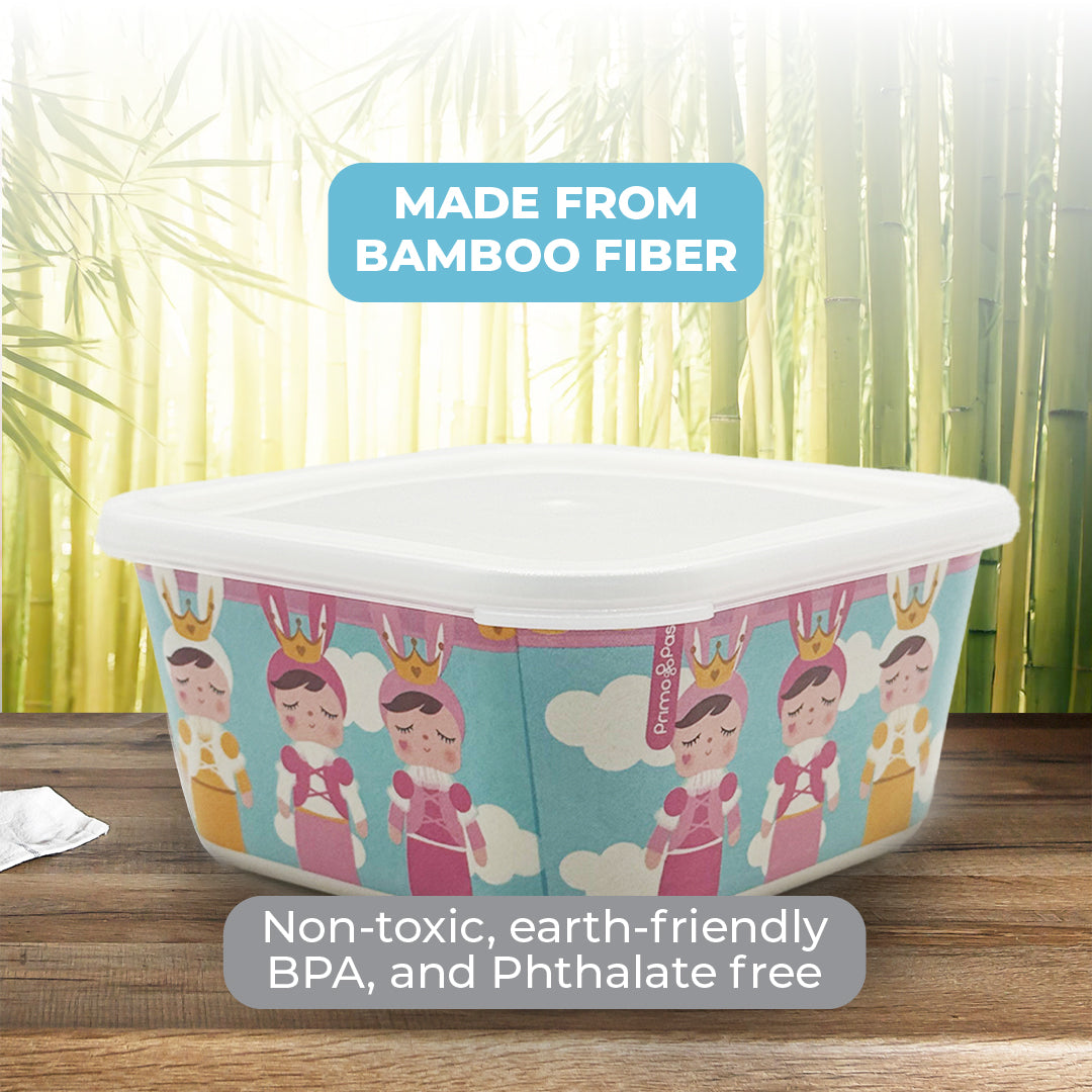 Primo Passi - Bamboo Fiber Kids Food Containers, Set of 3, Metoo