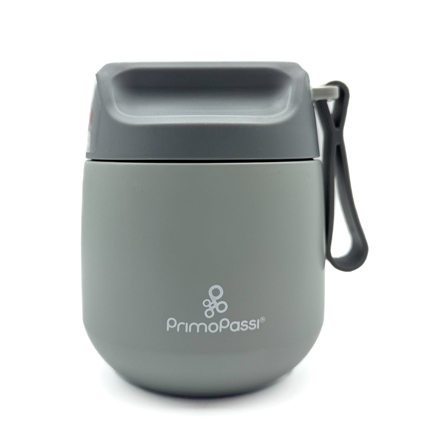 Primo Passi Insulated Food Jar Grey in a white background