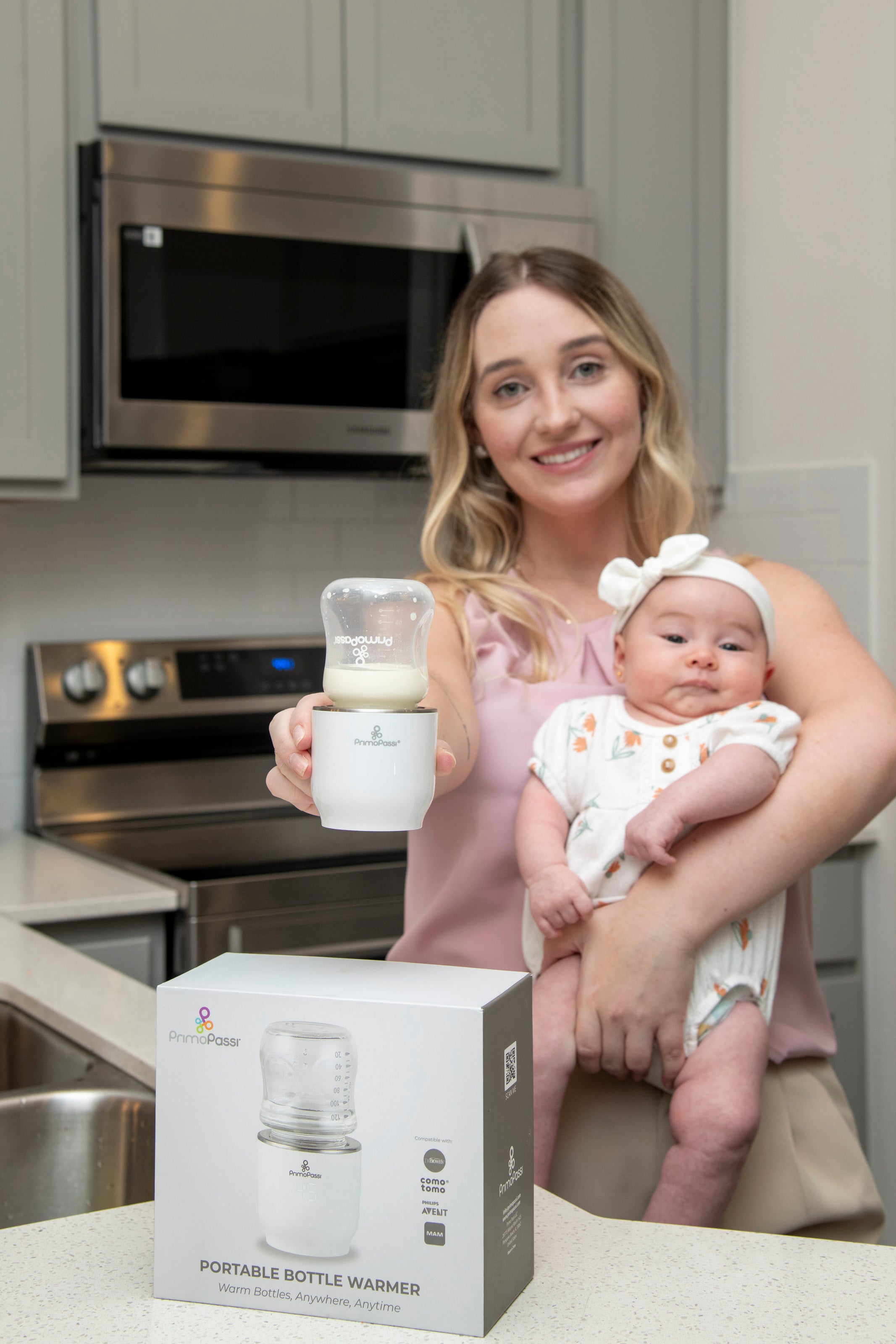 Portable Baby Bottle Warmer – White | Primo Passi