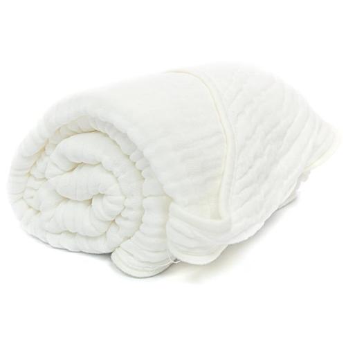 Baby Hooded Muslin Bath Towel – White | Primo Passi