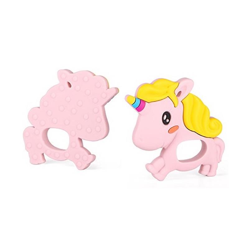 Primo Passi - Silicone Teether Unicorn (Yellow/Pink)
