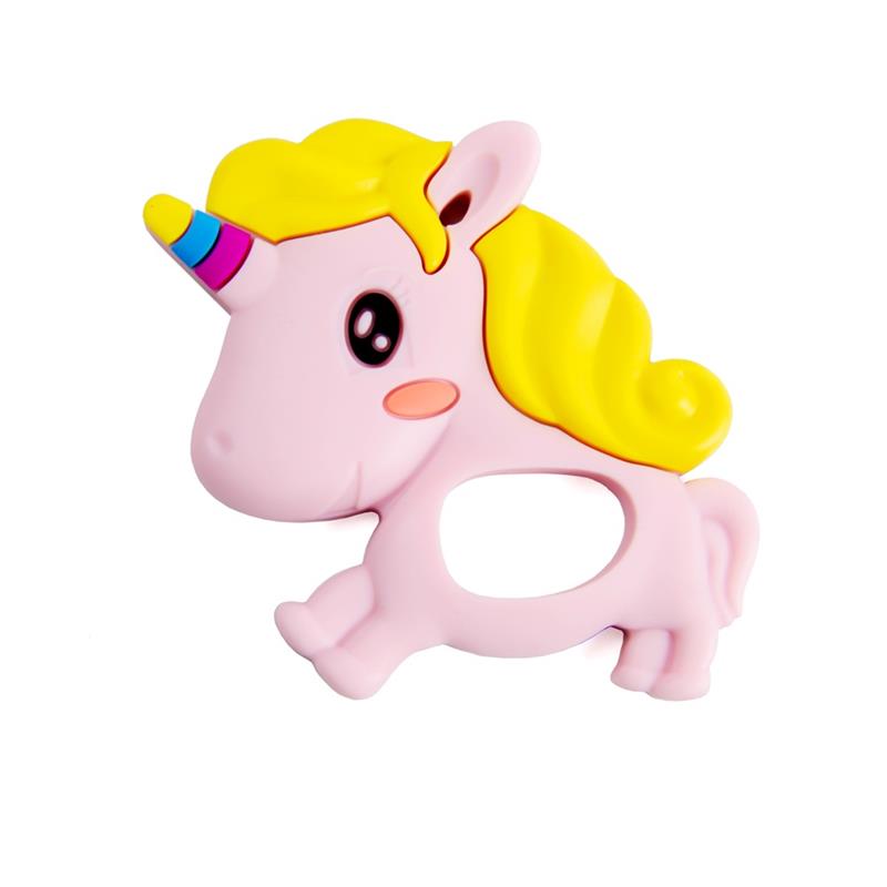 Primo Passi Silicone Teether, Pink Unicorn