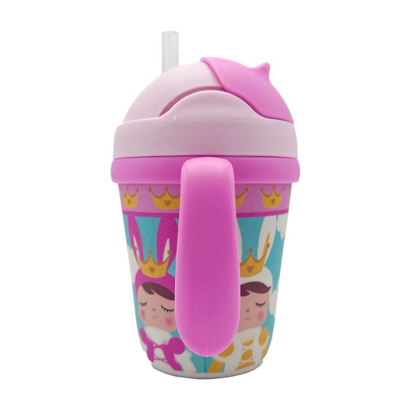 Primo Passi - Bamboo Fiber Kids Cup With Handle/Straw, Metoo