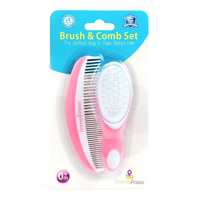 Primo Passi - Comb And Brush Set (Pink)