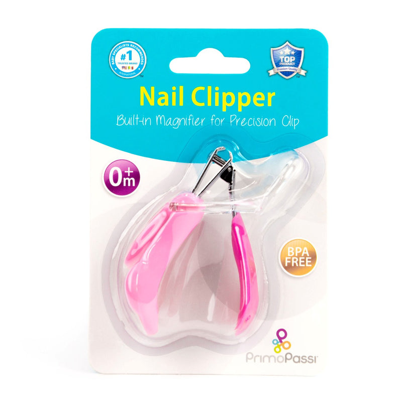 Primo Passi - Nail Clipper W/ Magnifier (Pink)