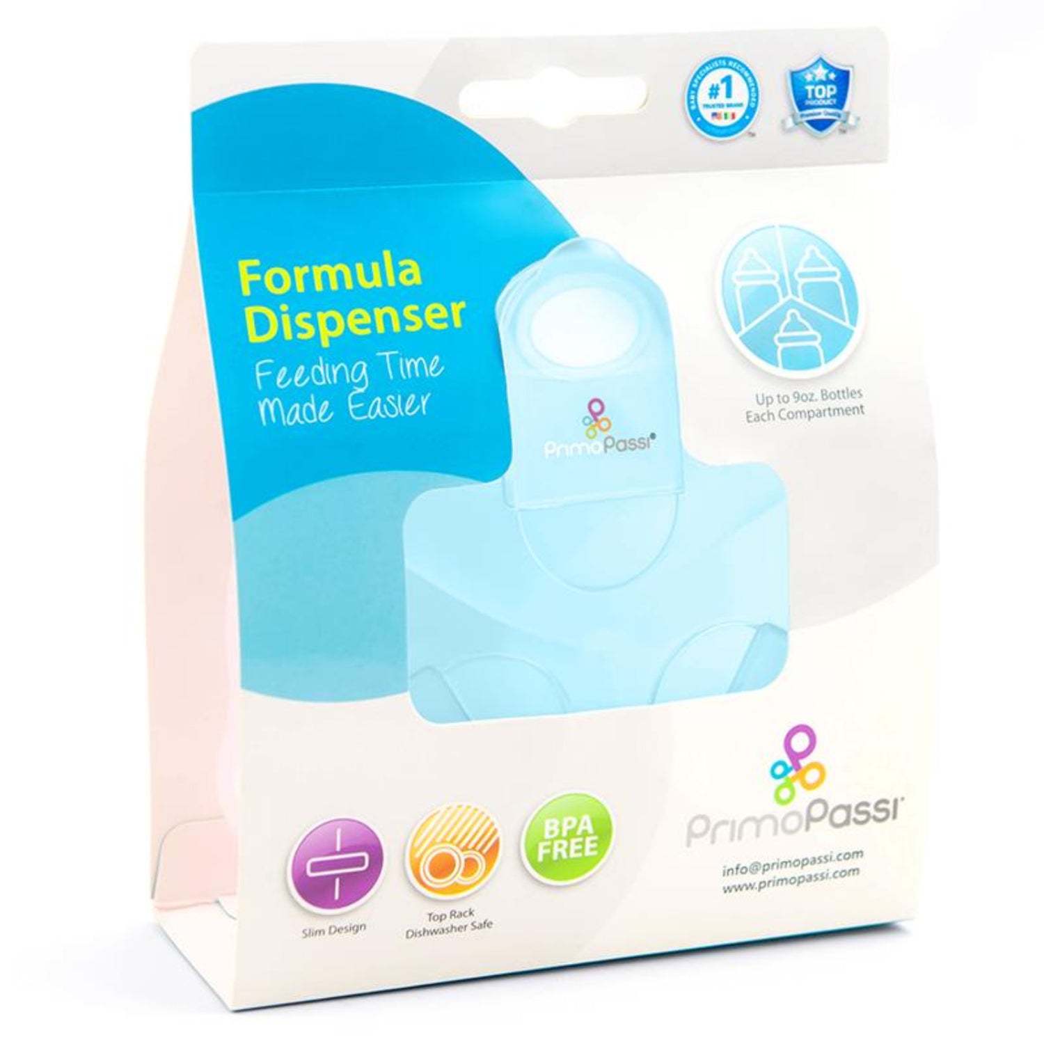 PrimaPassi formula dispenser packaging on a white background