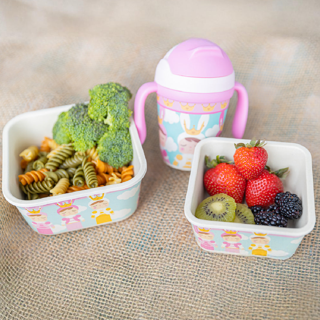 Primo Passi - Bamboo Fiber Kids Food Containers, Set of 3, Metoo