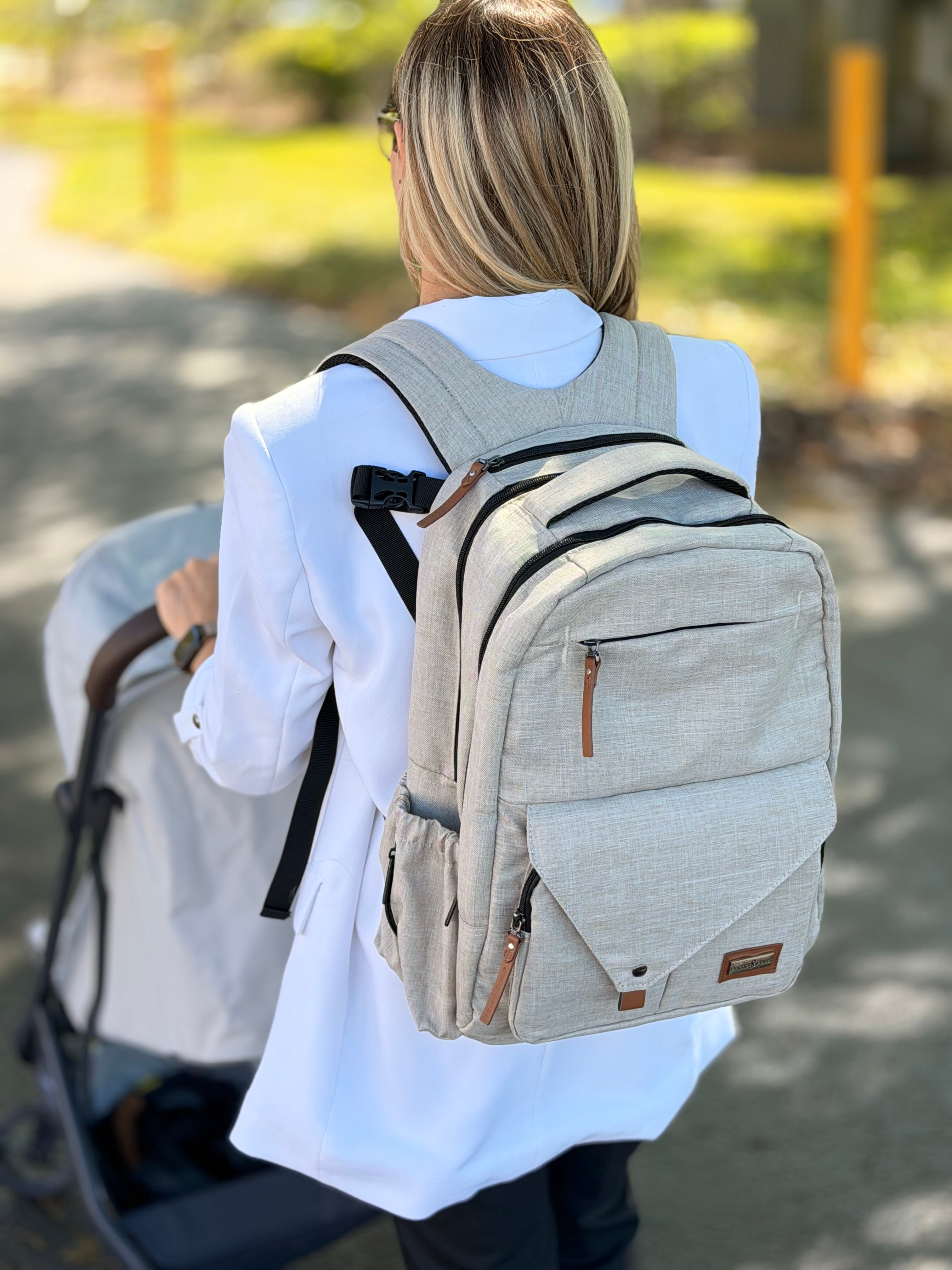 Primo Passi PerTutti  Baby Diaper Bag Backpack, Beige