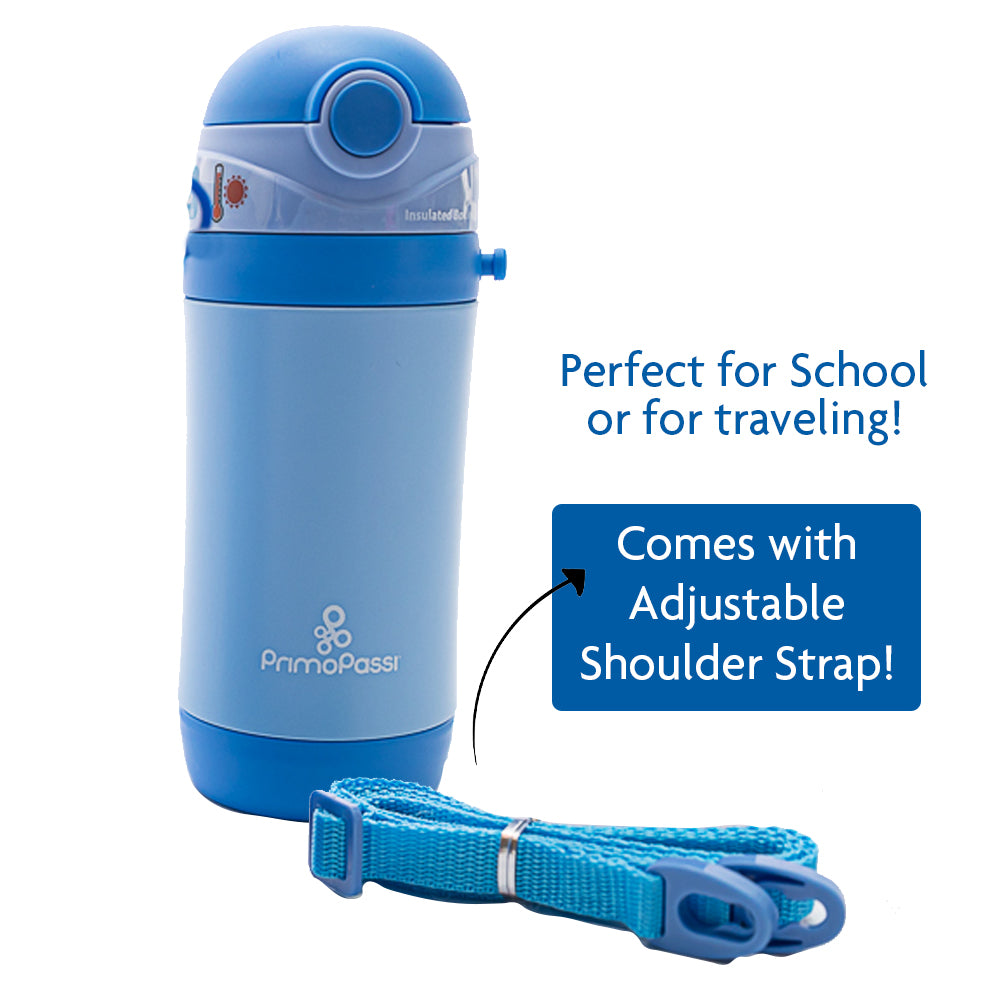 Primo Passi - Insulated Straw Bottle, Blue