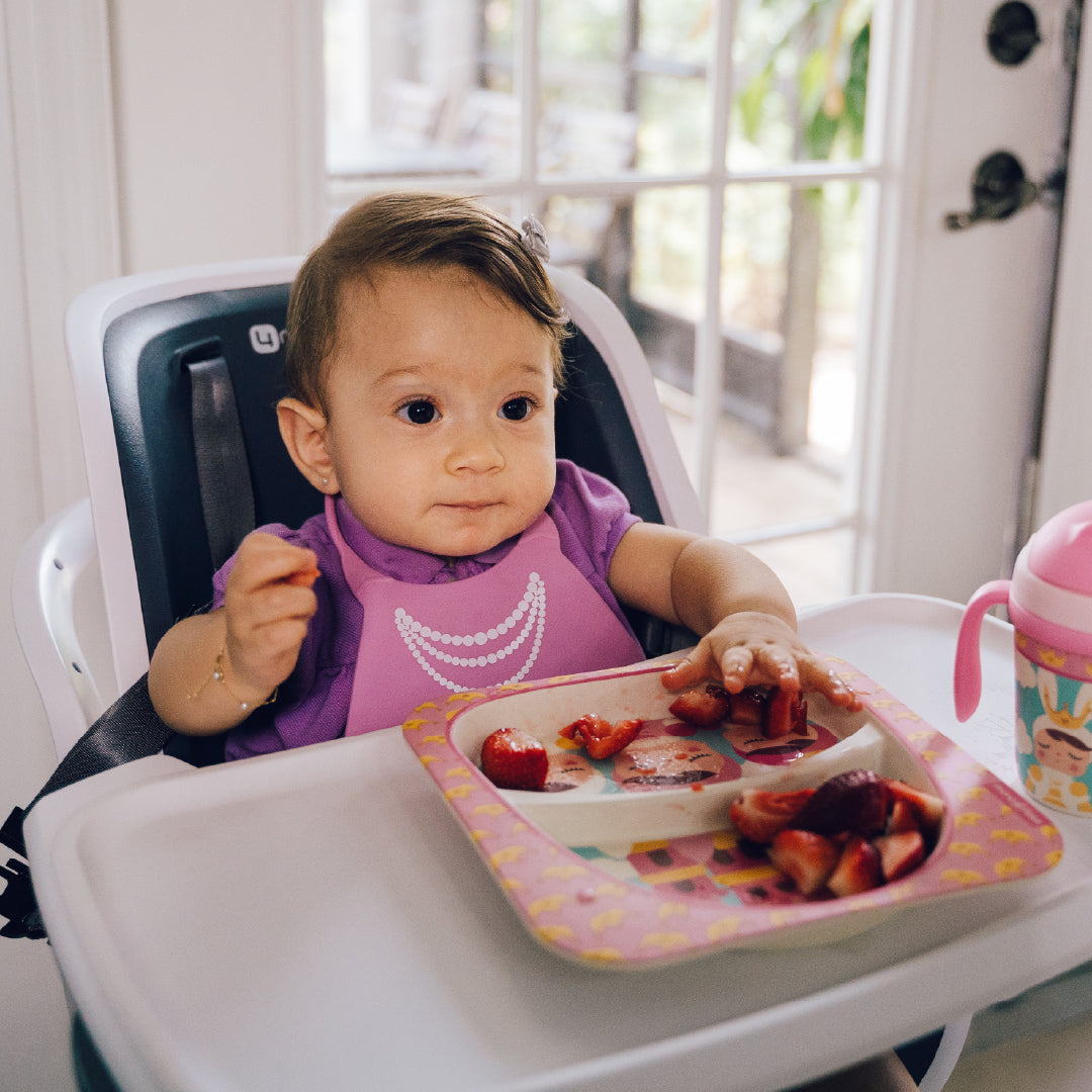 Primo Passi - Silicone Bib, Pink Necklace