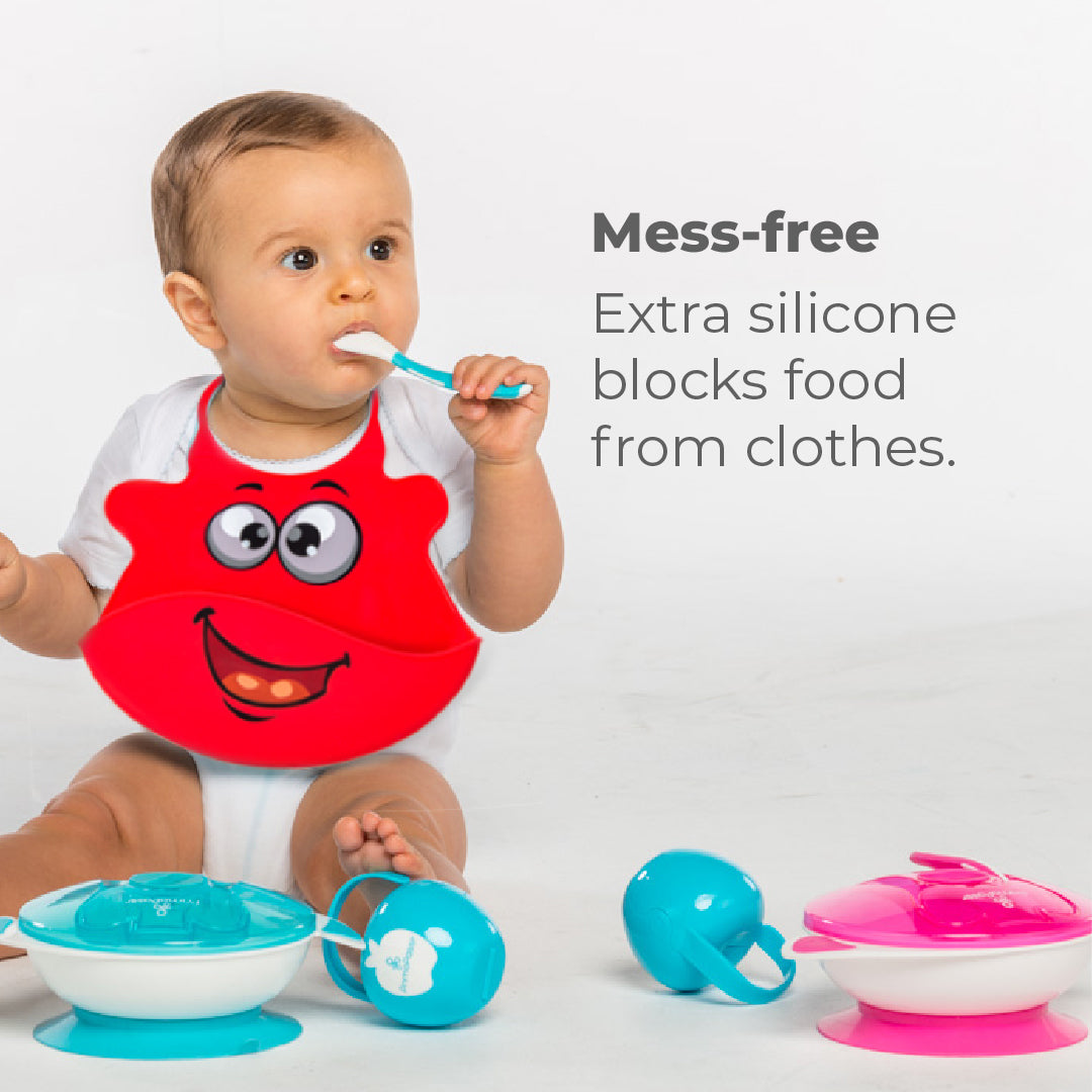 Primo Passi - Silicone Bib, Red Face