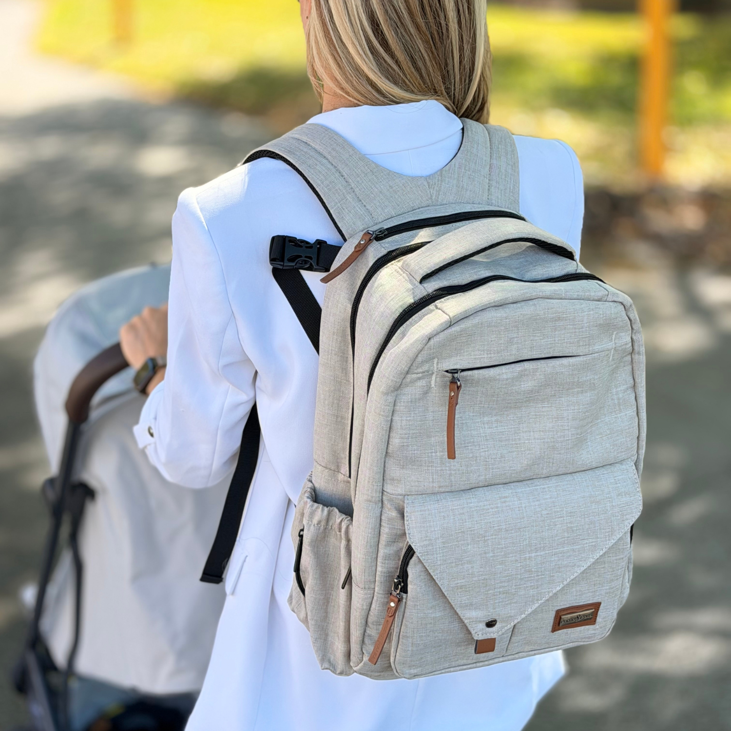 Primo Passi PerTutti  Baby Diaper Bag Backpack, Beige