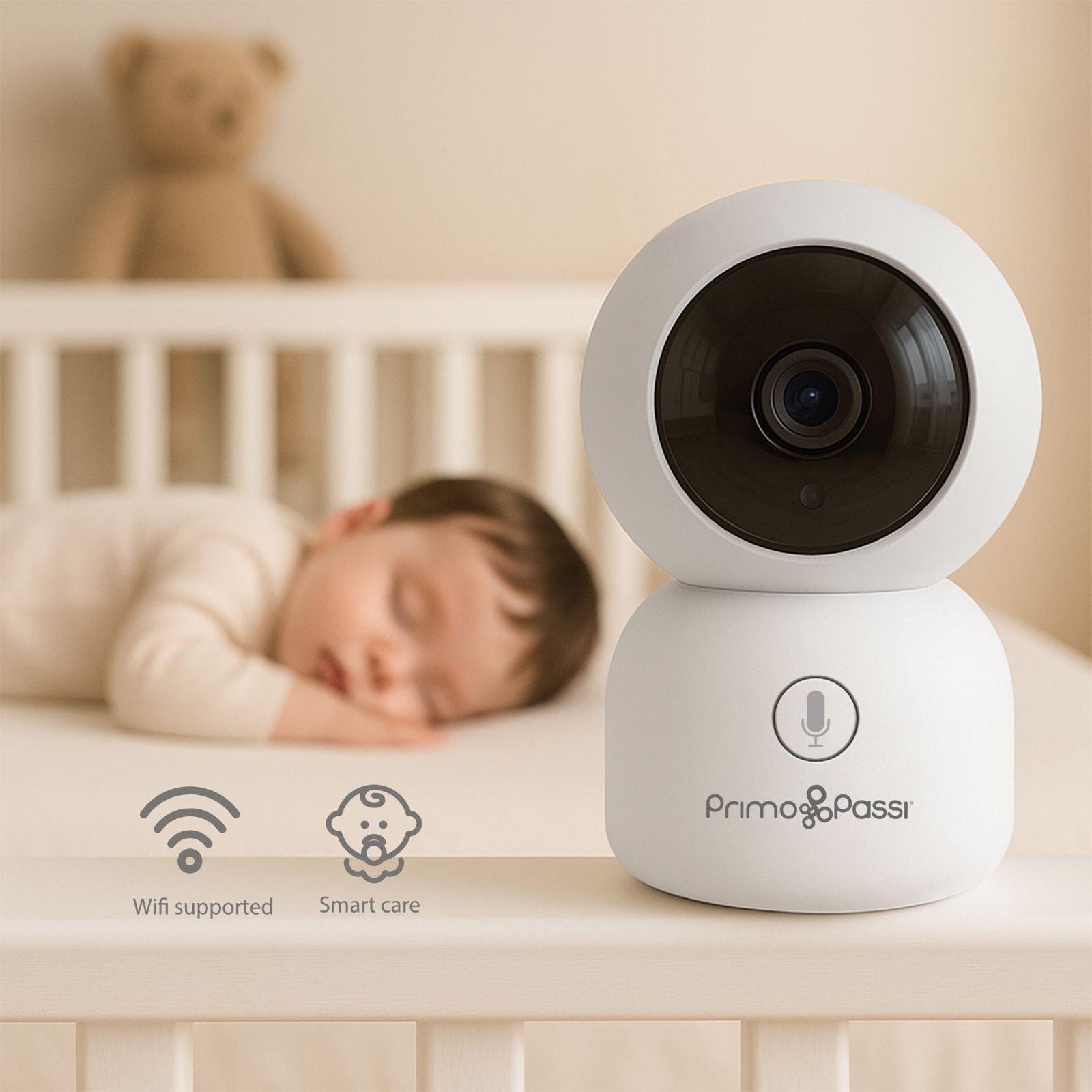 Primo Passi - Smart Wi-Fi Baby Monitor with 5” HD Screen, Night Vision & App Access