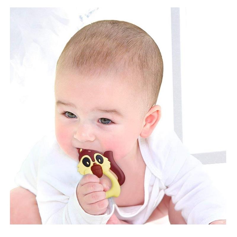Primo Passi - Silicone Teether Squirrel (Yellow)