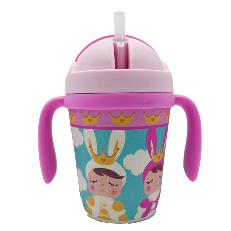 Primo Passi - Bamboo Fiber Kids Cup, Handle and Straw, Metoo