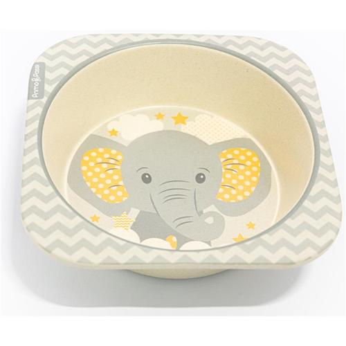 Primo Passi - Bamboo Fiber Kids Square Bowl - Little Elephant